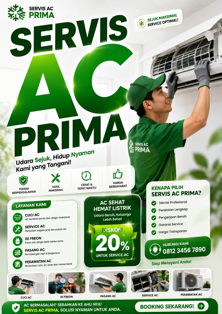 Brosur digital Servis AC Prima 1