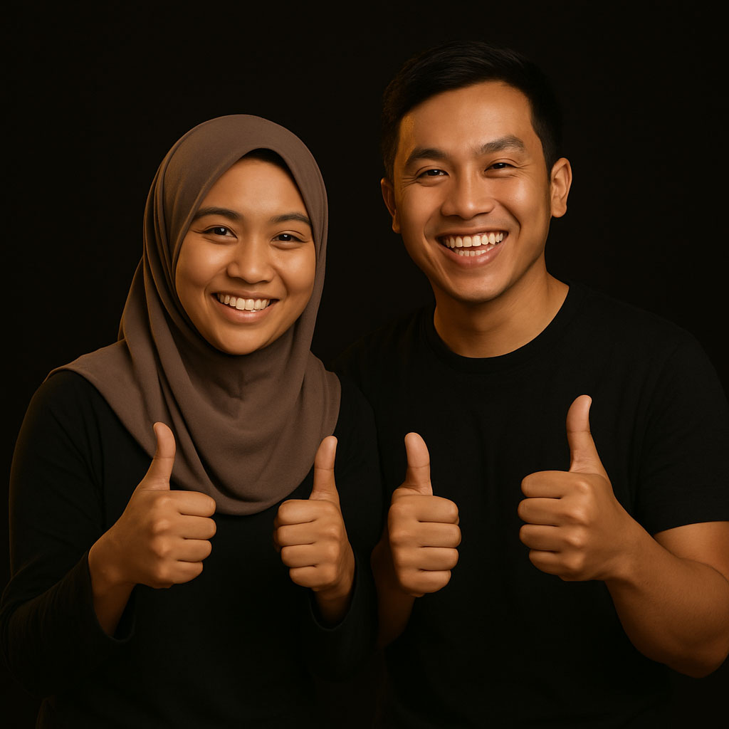 Pelanggan bahagia